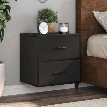 Mesita de noche de pared negra 40x31x39,5 cm de , Mesitas de noche - Ref: Foro24-848724, Precio: 46,38 €, Descuento: %