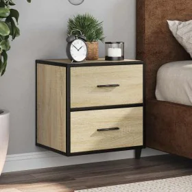 Mesita de noche de pared color roble ahumado 40x31x39,5 cm by , Nightstands - Ref: Foro24-848726, Price: 45,05 €, Discount: %