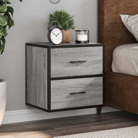 Mesita de noche de pared gris sonoma 40x31x39,5 cm by , Nightstands - Ref: Foro24-848730, Price: 46,38 €, Discount: %