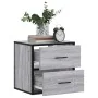 Mesita de noche de pared gris sonoma 40x31x39,5 cm by , Nightstands - Ref: Foro24-848730, Price: 46,38 €, Discount: %