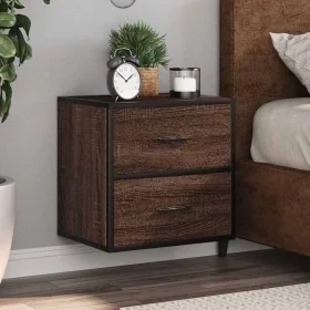 Mesita de noche de pared color roble marrón 40x31x39,5 cm by , Nightstands - Ref: Foro24-848732, Price: 46,39 €, Discount: %