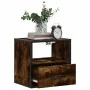 Mesitas de noche pared 2 uds color roble ahumado 40x31x39,5 cm de , Mesitas de noche - Ref: Foro24-848739, Precio: 67,20 €, D...
