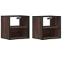 Mesitas de noche pared 2 uds color roble marrón 40x31x39,5 cm de , Mesitas de noche - Ref: Foro24-848753, Precio: 58,73 €, De...