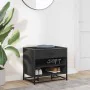 Banco zapatero madera de ingeniería y metal negro 60x40x53,5 cm von , Bänke für Hallen und Lager - Ref: Foro24-849219, Preis:...