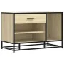 Banco zapatero madera de ingeniería roble sonoma 80x40x53,5 cm de , Bancos para recibidores y almacenamiento - Ref: Foro24-84...