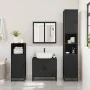 Armario de baño con espejo madera ingeniería negro 65x20x60 cm by , bathroom vanities - Ref: Foro24-849259, Price: 80,90 €, D...
