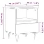 Mesita de noche madera de ingeniería roble artisian 40x35x50 cm by , Nightstands - Ref: Foro24-857359, Price: 48,65 €, Discou...