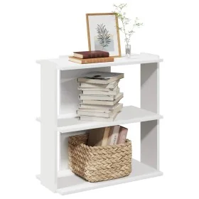 Librería 3 niveles madera ingeniería blanco 60x30x60 cm by , Bookcases and shelves - Ref: Foro24-860247, Price: 38,12 €, Disc...