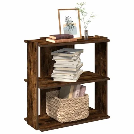 Librería 3 estantes madera ingeniería roble ahumado 60x30x60 cm by , Bookcases and shelves - Ref: Foro24-860251, Price: 38,53...