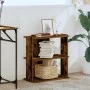 Librería 3 estantes madera ingeniería roble ahumado 60x30x60 cm by , Bookcases and shelves - Ref: Foro24-860251, Price: 38,53...