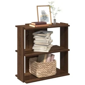 Librería 3 estantes madera ingeniería marrón roble 60x30x60 cm by , Bookcases and shelves - Ref: Foro24-860253, Price: 39,33 ...