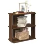 Librería 3 estantes madera ingeniería marrón roble 60x30x60 cm de , Librerías y estanterías - Ref: Foro24-860253, Precio: 39,...