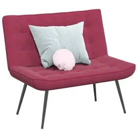Banco de terciopelo rojo vino tinto 110x74x84 cm by , Banks - Ref: Foro24-4012341, Price: 134,84 €, Discount: %