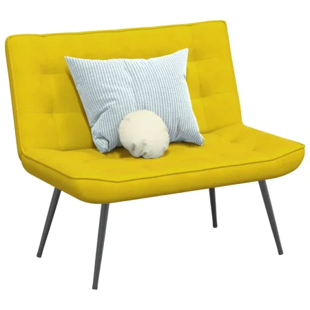 Banco de terciopelo amarillo 110x74x84 cm de , Bancos - Ref: Foro24-4012343, Precio: 134,87 €, Descuento: %