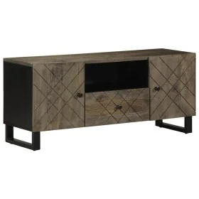 Mueble de TV madera maciza de mango negro 105x33x46 cm by , CD and DVD storage - Ref: Foro24-4017698, Price: 114,45 €, Discou...