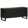 Mueble de TV madera maciza de mango negro 105x33x46 cm by , CD and DVD storage - Ref: Foro24-4017698, Price: 114,99 €, Discou...