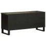 Mueble de TV madera maciza de mango negro 100x33x46 cm von , CD- und DVD-Speicher - Ref: Foro24-4017700, Preis: 94,57 €, Raba...