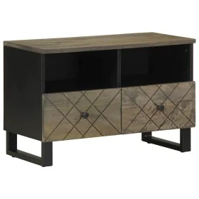 Mueble de TV madera maciza de mango negro 70x33x46 cm by , CD and DVD storage - Ref: Foro24-4017685, Price: 88,00 €, Discount: %