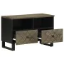Mueble de TV madera maciza de mango negro 70x33x46 cm von , CD- und DVD-Speicher - Ref: Foro24-4017685, Preis: 88,00 €, Rabat...