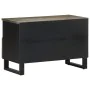 Mueble de TV madera maciza de mango negro 70x33x46 cm von , CD- und DVD-Speicher - Ref: Foro24-4017685, Preis: 88,00 €, Rabat...