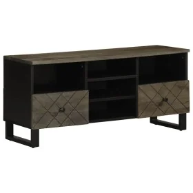 Mueble de TV madera maciza de mango negro 100x33x46 cm by , CD and DVD storage - Ref: Foro24-4017702, Price: 111,70 €, Discou...