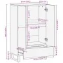 Aparador alto madera maciza de mango negro 60x33x100 cm von , CD- und DVD-Speicher - Ref: Foro24-4017714, Preis: 135,64 €, Ra...