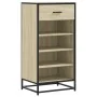 Mueble zapatero madera contrachapada roble sonoma 48x38x97,5 cm de , Zapateros y organizadores de calzado - Ref: Foro24-84921...