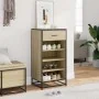 Mueble zapatero madera contrachapada roble sonoma 48x38x97,5 cm de , Zapateros y organizadores de calzado - Ref: Foro24-84921...
