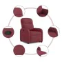 Sillón reclinable elevable tela rojo tinto by , Armchairs - Ref: Foro24-3302975, Price: 264,54 €, Discount: %