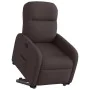 Sillón reclinable elevable tela marrón oscuro de , Sillones - Ref: Foro24-3302977, Precio: 265,01 €, Descuento: %