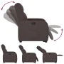 Sillón reclinable elevable tela marrón oscuro de , Sillones - Ref: Foro24-3302977, Precio: 265,01 €, Descuento: %