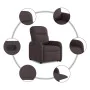 Sillón reclinable elevable tela marrón oscuro de , Sillones - Ref: Foro24-3302977, Precio: 265,01 €, Descuento: %