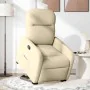 Sillón reclinable elevable de tela color crema by , Armchairs - Ref: Foro24-3302980, Price: 265,69 €, Discount: %