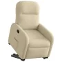 Sillón reclinable elevable de tela color crema by , Armchairs - Ref: Foro24-3302980, Price: 265,69 €, Discount: %