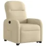 Sillón reclinable elevable de tela color crema by , Armchairs - Ref: Foro24-3302980, Price: 265,69 €, Discount: %