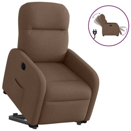 Sillón eléctrico reclinable elevable de tela marrón by , Armchairs - Ref: Foro24-3302996, Price: 315,56 €, Discount: %