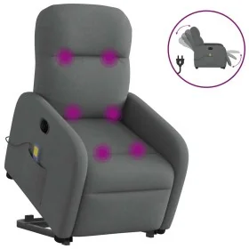 Sillón de masaje eléctrico reclinable elevable tela gris oscuro von , Sessel - Ref: Foro24-3303003, Preis: 346,53 €, Rabatt: %