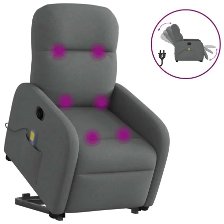 Sillón de masaje eléctrico reclinable elevable tela gris oscuro by , Armchairs - Ref: Foro24-3303003, Price: 346,53 €, Discou...