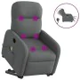 Sillón de masaje eléctrico reclinable elevable tela gris oscuro by , Armchairs - Ref: Foro24-3303003, Price: 346,53 €, Discou...