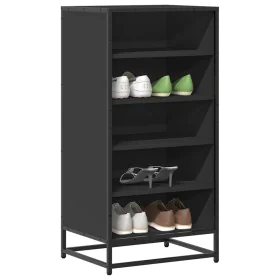 Mueble zapatero de madera de ingeniería negro 48x38x97,5 cm by , Shoe racks and shoe organizers - Ref: Foro24-849204, Price: ...