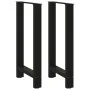 Patas de mesa de centro acero negro 2 uds 40x(90-91) cm by , Table legs - Ref: Foro24-4013324, Price: 125,67 €, Discount: %