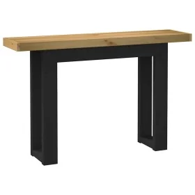 Mesa consola NOAIN patas en U madera maciza pino 120x30x75 cm by , console tables - Ref: Foro24-4100038, Price: 104,17 €, Dis...