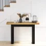 Mesa consola NOAIN patas en U madera maciza pino 120x30x75 cm by , console tables - Ref: Foro24-4100038, Price: 104,17 €, Dis...