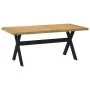 Mesa comedor NOAIN patas forma X madera maciza pino 180x90x75cm by , Kitchen and dining tables - Ref: Foro24-4100046, Price: ...