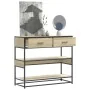 Mesa consola de madera de ingeniería roble Sonoma 90x35x80 cm de , Mesas auxiliares - Ref: Foro24-849180, Precio: 83,53 €, De...