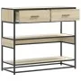 Mesa consola de madera de ingeniería roble Sonoma 90x35x80 cm de , Mesas auxiliares - Ref: Foro24-849180, Precio: 83,53 €, De...