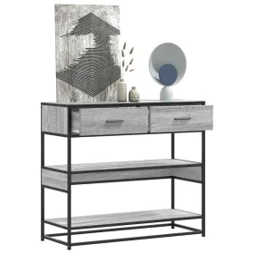 Mesa consola madera de ingeniería gris Sonoma 90x35x80 cm by , Side tables - Ref: Foro24-849182, Price: 85,86 €, Discount: %