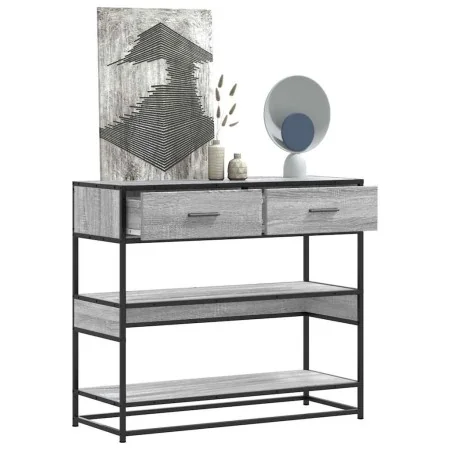 Mesa consola madera de ingeniería gris Sonoma 90x35x80 cm by , Side tables - Ref: Foro24-849182, Price: 85,86 €, Discount: %