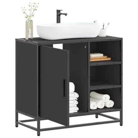 Mueble baño para lavabo madera ingeniería negro 65 x 33 x 60 cm von , Badezimmermöbel - Ref: Foro24-849284, Preis: 81,12 €, R...