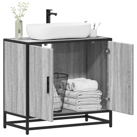 Mueble lavabo baño madera contrachapada sonoma gris 65x33x60 cm von , Badezimmermöbel - Ref: Foro24-849267, Preis: 63,34 €, R...